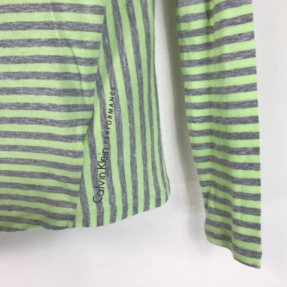 Calvin Klein Performance Open Back Striped Tee Women’s XS Quick Dry Pima Cotton - Picture 5 of 12